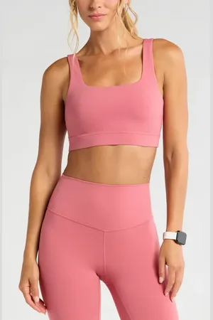 Zella Luxe Lite Squared Up Sports Bra in at Nordstrom, Size X-Small