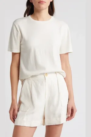Rails Avery Short Sleeve Cotton & Cashmere Sweater in at Nordstrom, Size Xx-Small