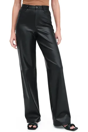 Marcella Julien High Waist Faux Leather Wide Leg Pants in at Nordstrom, Size Small