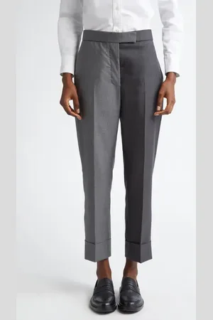 Thom Browne Classic Funmix Wool Twill Trousers in at Nordstrom, Size 8 Us