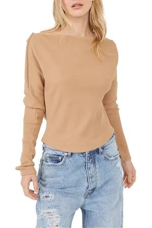 Free People We the Free Fuji Off the Shoulder Thermal Top in at Nordstrom, Size X-Small