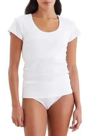 Papinelle Milla Ribbed Shelf Bra T-Shirt in at Nordstrom, Size X-Small