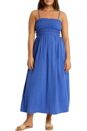 SEA LEVEL Heatwave Strapless Cotton Cover-Up Dress in at Nordstrom, Size Large