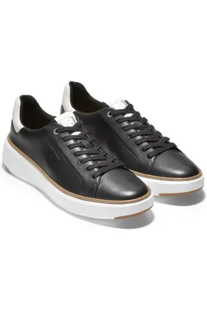 Cole Haan GrandPro Topspin Sneaker in Black Leather /White at Nordstrom, Size 7