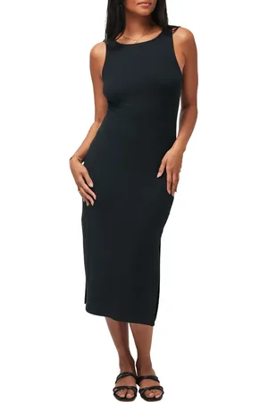 Travis Mathew Hadley Wood Sleeveless Rib Midi Dress in at Nordstrom, Size X-Small