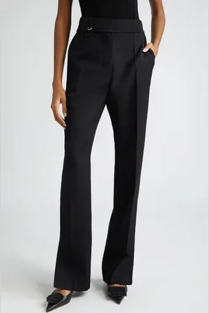 Jacquemus Le Pantalon Tibau Split Hem Wool Pants in at Nordstrom, Size 8 Us