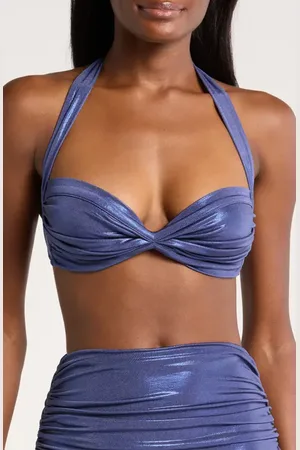 Norma Kamali Bill Ruched Bikini Top in at Nordstrom, Size X-Small