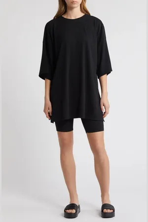 Dressed in Lala Malone Rib Oversize T-Shirt & Shorts in at Nordstrom, Size Small