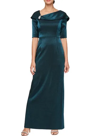 Alex Evenings Foldover Column Gown in at Nordstrom, Size 10