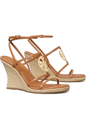 Tory Burch Capri Miller Espadrille Wedge in Caramel Corn /Gold at Nordstrom, Size 5