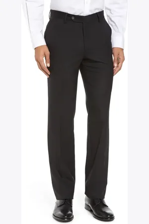 Berlei Flat Front Stretch Solid Wool Trousers in at Nordstrom, Size 38