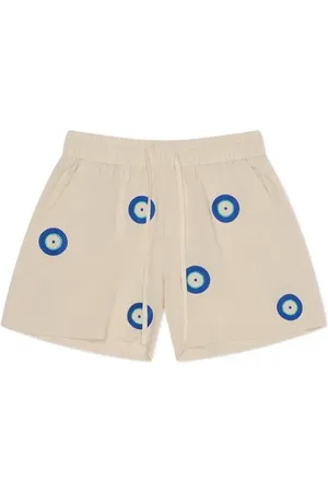 MAVRANS Evil Eye Organic Cotton Drawstring Shorts in at Nordstrom, Size Small