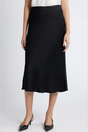 Nordstrom Bias Cut Satin Skirt in at , Size Xx-Large