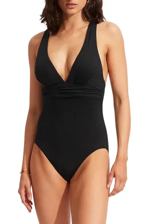 Seafolly Collective Crisscross One-Piece Swimsuit in at Nordstrom, Size 4 Us