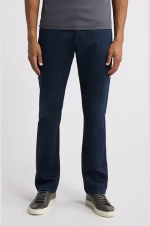 Johnston & Murphy Straight Leg Stretch Pima Cotton Pants in at Nordstrom, Size 34