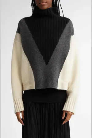 Proenza Schouler Alma Intarsia Cashmere Blend Turtleneck Sweater in at Nordstrom, Size Small