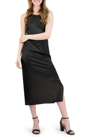 Julia Jordan Tie-Back Cutout Satin Midi Dress in at Nordstrom, Size 2