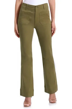 BAGATELLE Stretch Cotton Flare Pants in at Nordstrom, Size 8