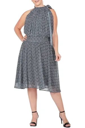 Standards & Practices Halter Neck Flounce Dress in at Nordstrom, Size 14W