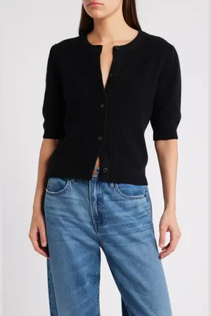 Frame Shrunken Rib Wool & Cashmere Cardigan in at Nordstrom, Size X-Small