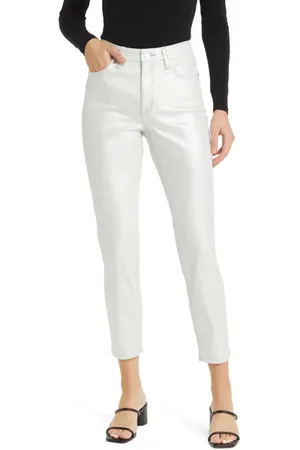 Tommy Bahama Metallic High Waist Ankle Skinny Jeans in at Nordstrom, Size 12