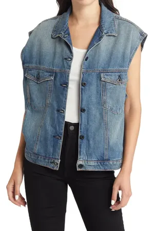 ASKK Oversize Denim Vest in at Nordstrom, Size Small