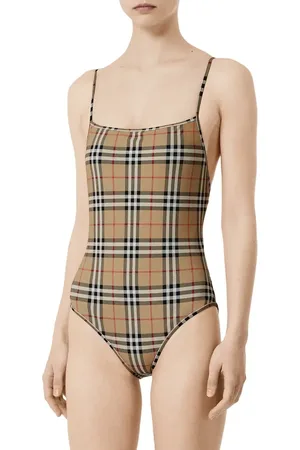 Burberry Check One-Piece Swimsuit in at Nordstrom, Size Small