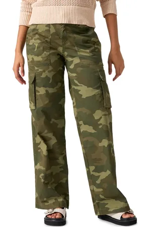 Sanctuary Reissue Camo Print Stretch Cotton Cargo Pants in at Nordstrom, Size X-Small