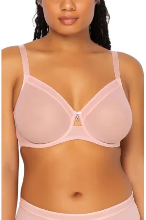 CURVY COUTURE Full Figure Mesh Underwire Bra in at Nordstrom, Size 42C