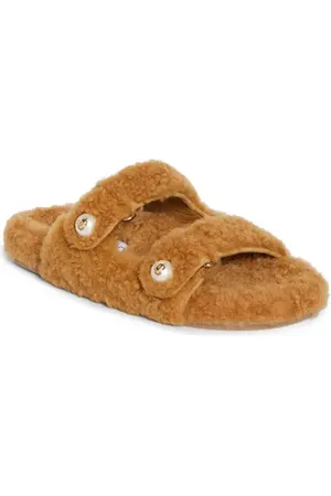 Jimmy Choo Fayence Genuine Shearling Slide Sandal in at Nordstrom, Size 6.5Us