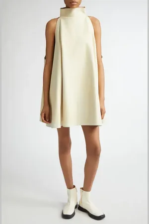 Marni Leather Halter Neck Trapeze Dress in at Nordstrom, Size 2 Us