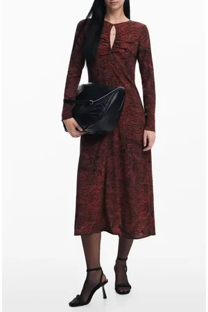 Desigual Print Long Sleeve Maxi Dress in at Nordstrom, Size Small