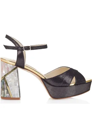 Freya Zahra Noir Ankle Strap Pearl Heel Sandal in at Nordstrom, Size 36