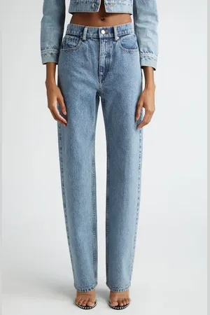 Alexander Wang Embellished Relaxed Straight Leg Jeans in at Nordstrom, Size 24