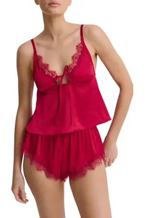Kat The Label Sorrento Lace & Satin Camisole in at Nordstrom, Size X-Small