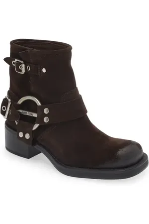 Miu Miu Harness Biker Ankle Boot in at Nordstrom, Size 7Us