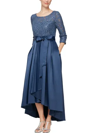Alex Evenings Sequin Lace High-Low Cocktail Dress in at Nordstrom, Size 16