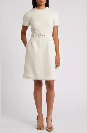 Tahari ASL Belted Tweed Dress in at Nordstrom, Size 2