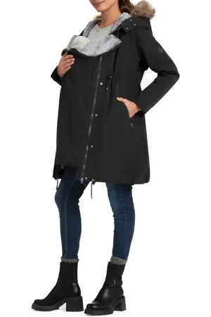Séraphine Water Resistant 3-in-1 Maternity Parka in at Nordstrom, Size 2