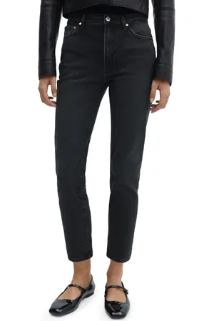 MANGO Slim Fit Crop Jeans in at Nordstrom, Size 6