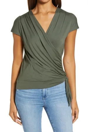 Loveappella Faux Wrap Top in at Nordstrom, Size Small