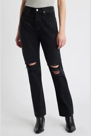 AGOLDE 90s Pinch Waist Ripped High Waist Straight Leg Jeans in at Nordstrom, Size 23
