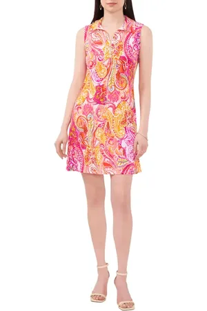 Chaussmoi Paisley O-Ring Zip Shift Dress in at Nordstrom, Size Medium