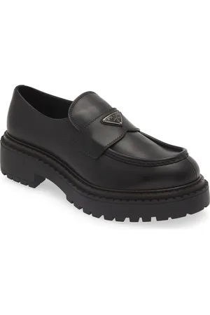 Prada Double Chocolate Platform Loafer in at Nordstrom, Size 13Us