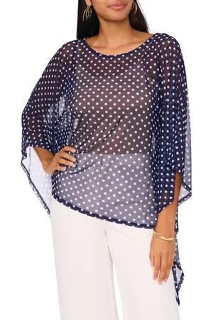 Chaussmoi Dot High-Low Tunic Top in at Nordstrom