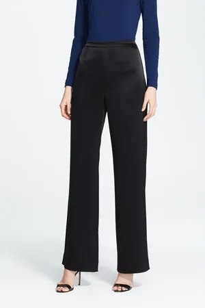 ST. JOHN Kate Liquid Satin Pants in at Nordstrom, Size 18