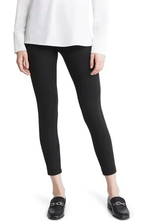 HUE Reversible Ponte Knit Crop Leggings in at Nordstrom, Size Medium