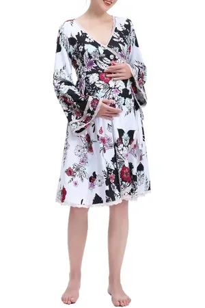Kimi and Kai Gini Lounge Maternity Robe in at Nordstrom, Size X-Small