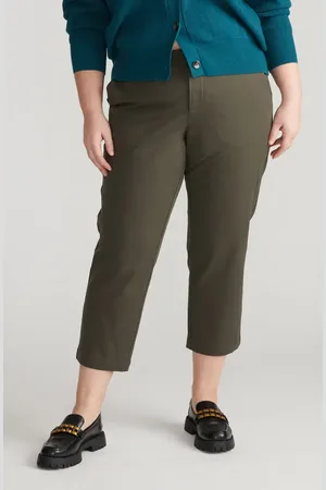 UNIVERSAL STANDARD Orchard High Waist Stretch Twill Crop Pants in at Nordstrom, Size 4Xl
