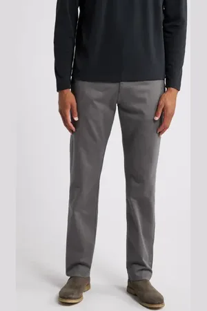 Johnston & Murphy Straight Leg Stretch Pima Cotton Pants in at Nordstrom, Size 32